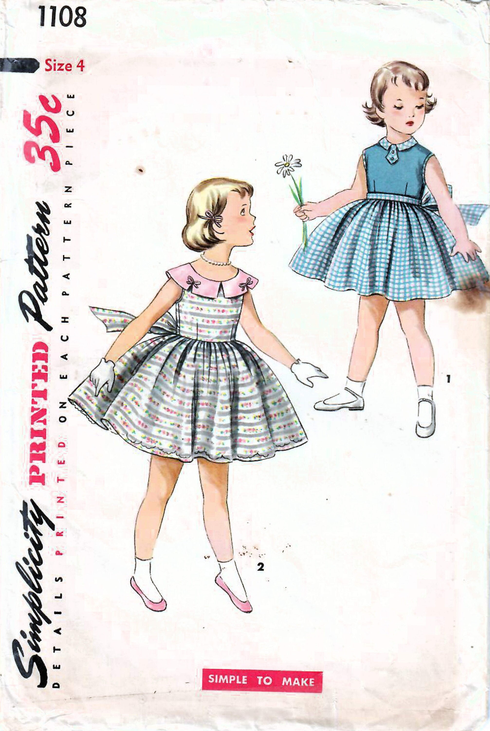 Años 50 vestido de niña - Etsy España Años 50 vestido de niña - Etsy España