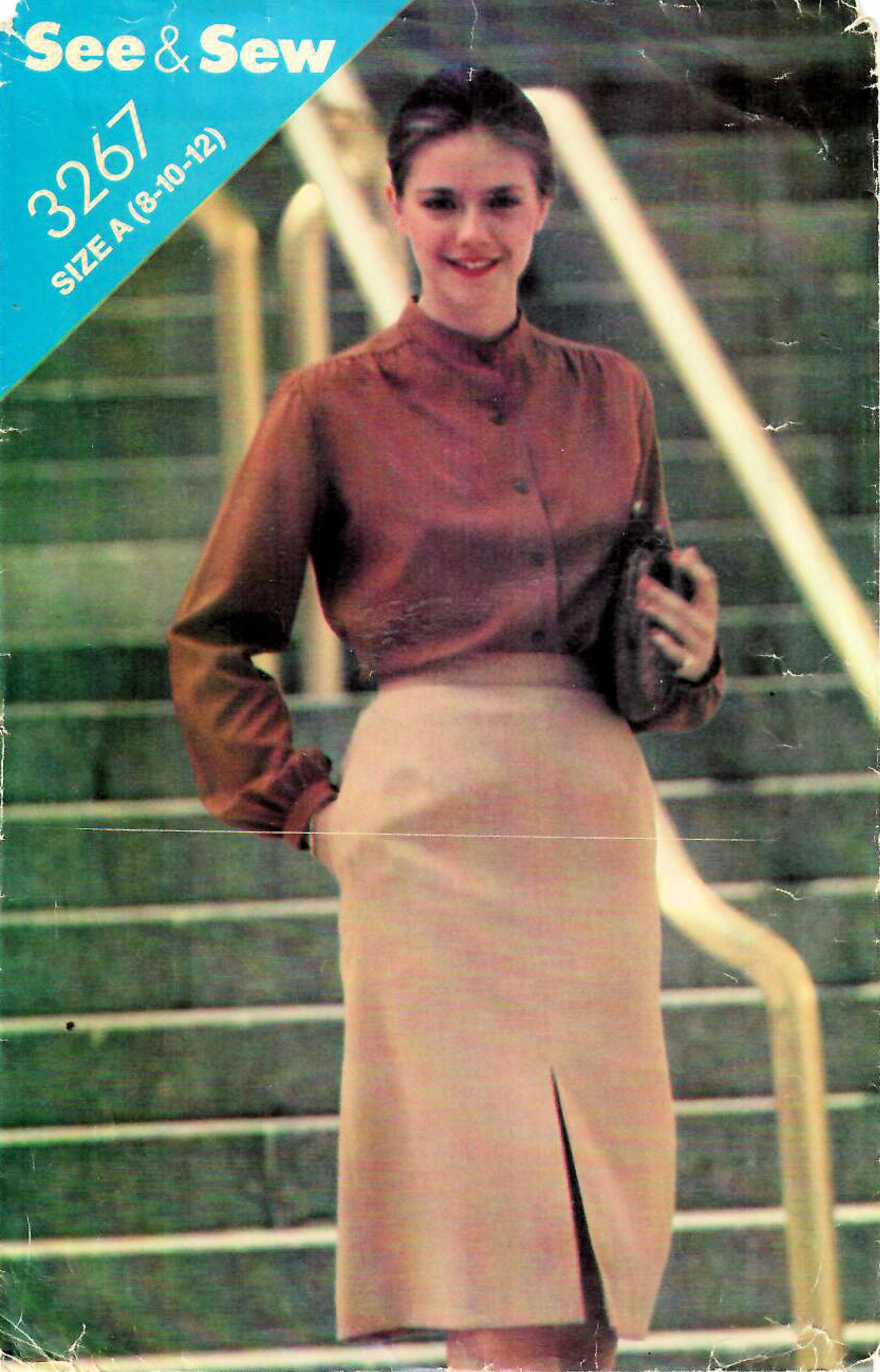 1980s Butterick 3267 UNCUT Vintage Sewing Pattern Misses Flared Skirt ...