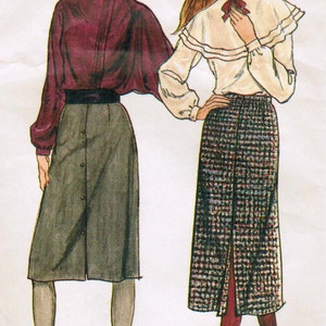 1980s Butterick 4640 Vintage Sewing Pattern Misses&#39; Skirts Size 8 - 10, Waist 24 - 25