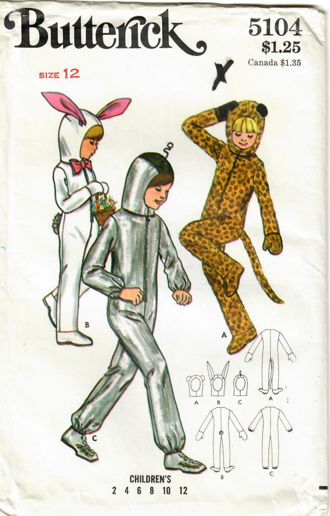 1970s Butterick 5104 / 6295 Vintage Sewing Pattern Boys and Girls ...