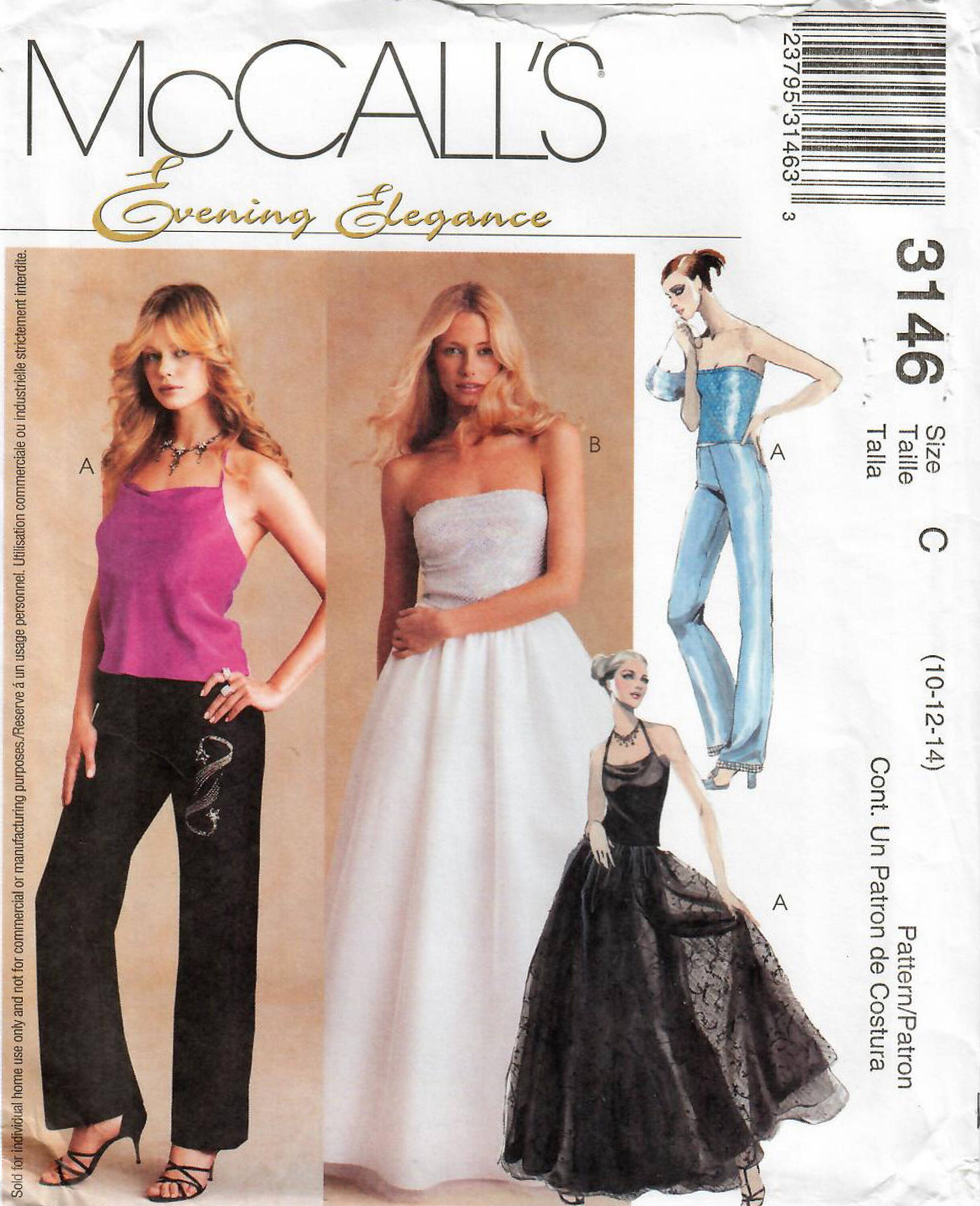 2000s Mccall's 3146 UNCUT Vintage Sewing Pattern Misses