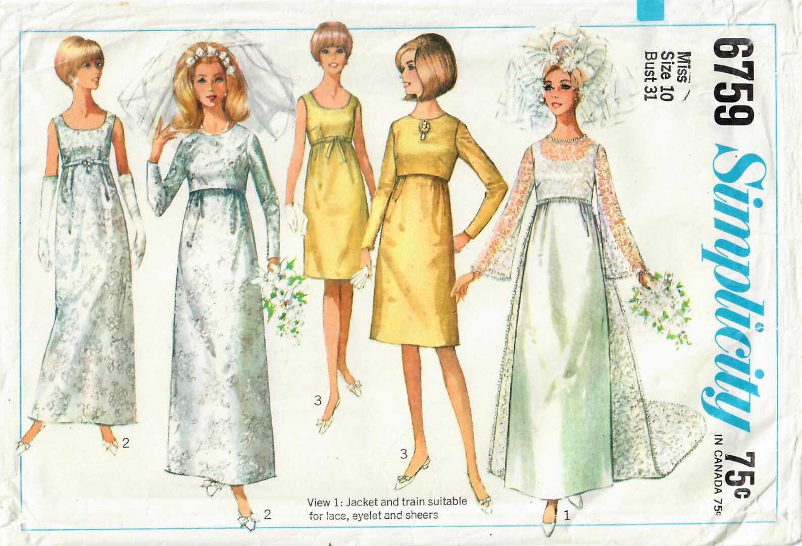 1960s Simplicity 6759 UNCUT Vintage Sewing Pattern Misses' - Etsy