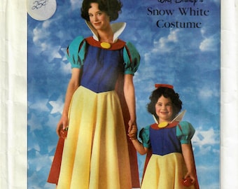 1980s Simplicity 7735 Vintage Sewing Pattern Snow White Fairy Tale Costume Misses Size Petite (6-8) Bust 30-1/2 - 31-1/2, Girls Size 2