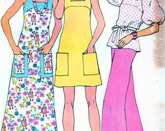 Patron De Couture Vintage Année 1970 - Robe Chemisier Taille 48, Modèle 2 Créations