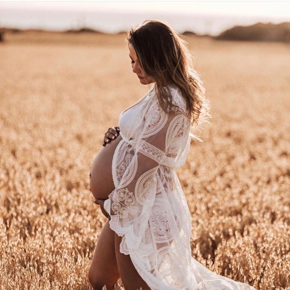 maternity lace kimono