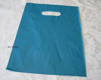 Plastic Bags, Blue Bags, Plastic Shopping Bag, Plastic Gift Bag, Plastic Bag, Retail Merchandise Bags, Party Favor Candy Bag, 9x12, 50 BAGS