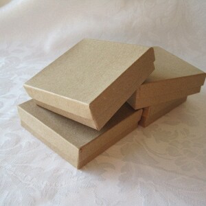 10 Brown Kraft Jewelry Gift Boxes, Small Gift Box, image 2