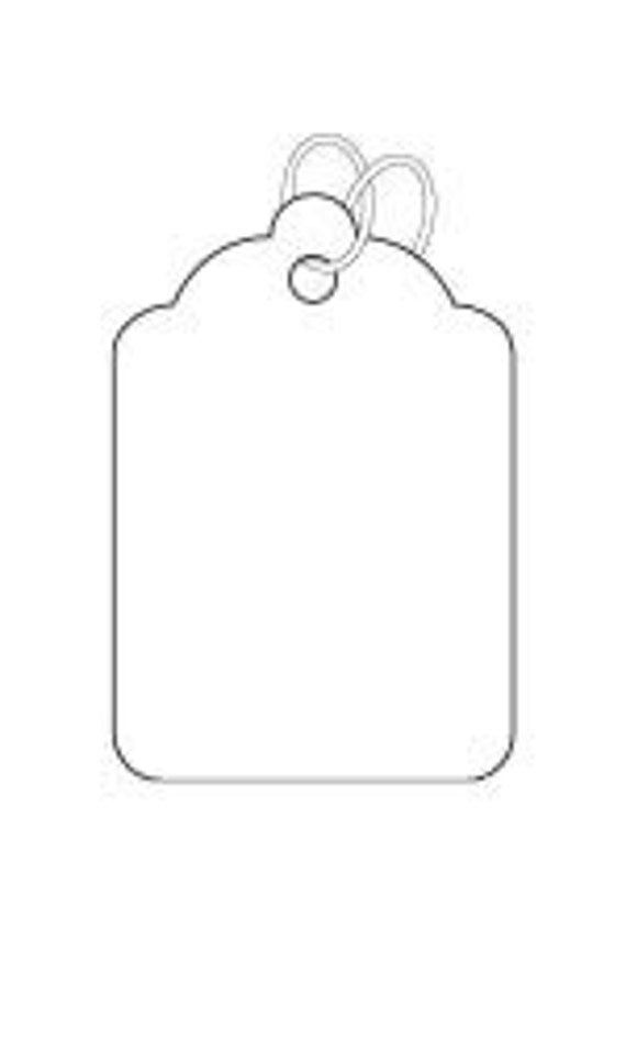 White Blank Scallop Gift Price Tags String Tags Jewelry Retail
