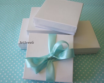 White Gift Boxes, Jewelry Gift Box, Kraft Gift Boxes, Small Gift Box, Wedding Bridesmaid Gift Boxes, Cotton Filled, 3.5x3.5x1, 10 BOXES