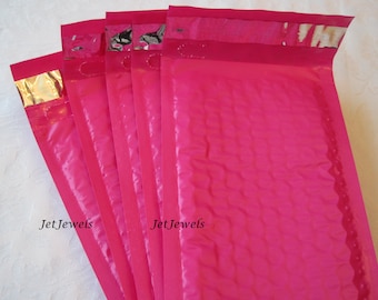 25 Hot Pink Padded Mailers, Pink Bubble Mailers, Mailing Envelopes, Shipping Envelopes, Shipping Supplies, Self Sealing Envelopes 4x8