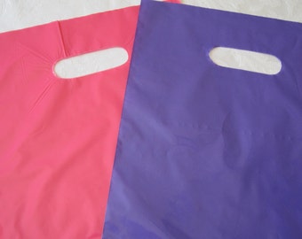 Plastic Bags, Shopping Bag, Plastic Gift Bag, Pink Plastic Bags, Purple Bags, Retail Merchandise Bags, Party Favor Candy Bags, 9x12&quot; 50 BAGS