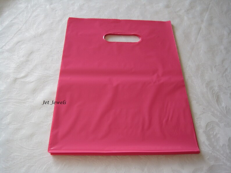 50 Plastic Bags Pink Bags Pink Plastic Bags Plastic Bag 12x15 Gift Bags Retail Merchandise Bags Shopping Bags Candy Bags Shopping Bag
