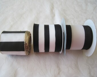 Neutral black, Brown, White 10 Metallic Deco Mesh Ribbon Rolls 