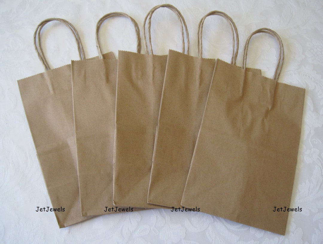 Kraft Paper Handle Bags, Paper Gift Bags, Paper Bag, Shopping Paper Bag, Wedding Shower Bridal