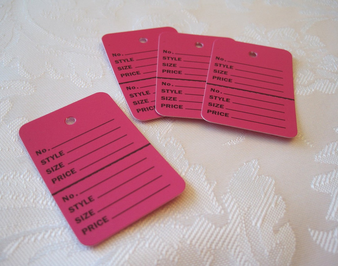 100 Price Tags Clothing Price Tag 2 Part Inventory Tags Etsy