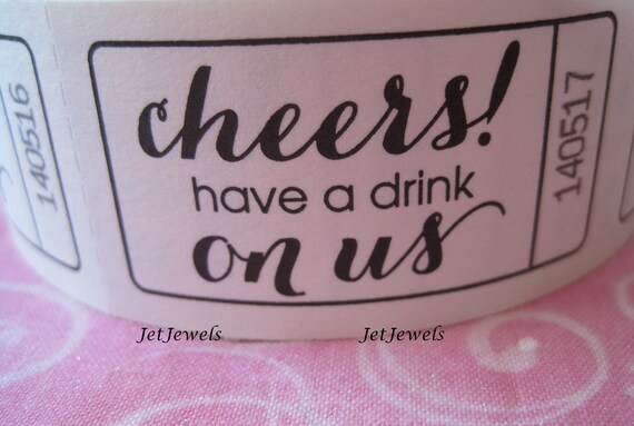 Drink Tickets Good For One Drink Wedding Party Reception Etsy