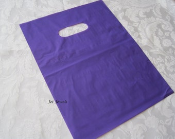 Purple Plastic Bags, Shopping Bag, Plastic Shopping Bags, Retail Merchandise Store Bags, Plastic Gift Bags, Plastic Bag, with Handles 9x12