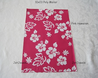 Shipping Envelopes, Pink Mailers, Poly Plastic Mailer, Mailing Envelope, Mail Bags, Hawaiian Print, Mail Bag, 10x13