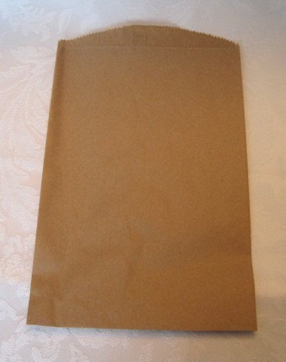 Paquete de 100 bolsas de papel kraft 100% marrón, 2.75 x 10 pulgadas, bolsa  lisa marrón para utensilios de cocina