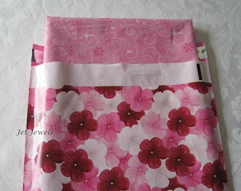 Pink Mailers, Shipping Envelope, Plastic Poly Mailer, Mailing Envelopes, Mail Bags, Pink Designer Mailers, Pink Flowers, 50 or 100