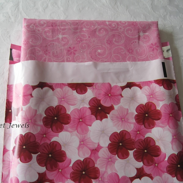 Pink Mailers, Shipping Envelope, Plastic Poly Mailer, Mailing Envelopes, Pink Envelopes, Shipping Mail Bags, Designer Mailers, Pink Flowers
