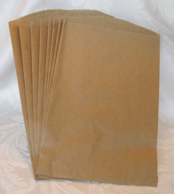 100 Brown Paper Bags, Kraft Paper Bag, Small Paper Gift Bag, Photo Bags,  Party Favor Bag, 5x7 Inches 