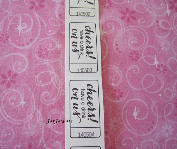 Drink Tickets Good For One Drink Wedding Party Reception Etsy