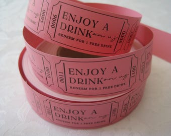 Drink Tickets, Drink Ticket, Wedding Party Reception, Host Bar, Cocktail Wine Happy Hour, Enjoy A Drink On Us, Drink Token, 100 PACK