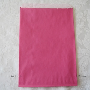 Kraft Paper Bags, Pink Paper Gift Bag, Shopping Bag, Boutique Retail Store Bags, Flat Photo Bags, 6x9 inches 50/100