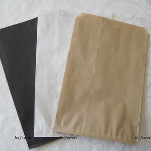 100 Kraft Paper Bags, Paper Gift Bag, Photo Bags, Shopping Bag, Retail Merchandise Store Bags, Black, Brown or White, Party Favor Bag, 6x9