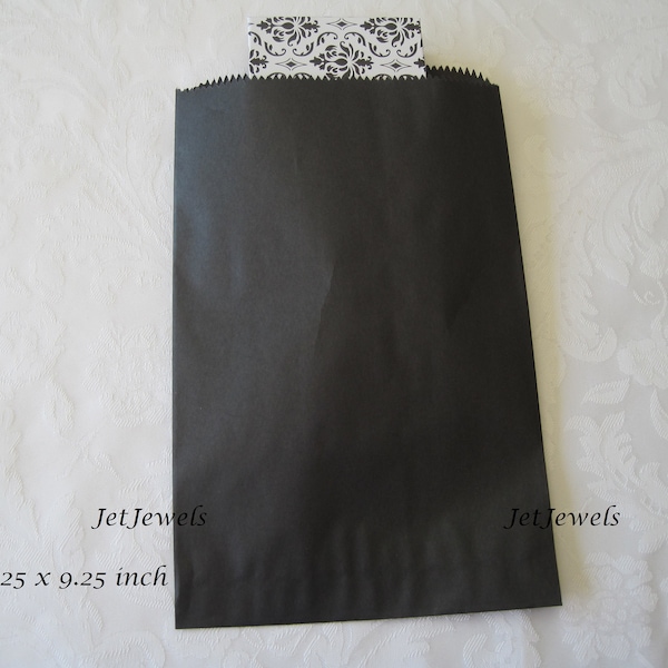 50 Black Paper Bags, Merchandise Bags, Shopping Bags, Gift Bags, Photo Bags, Kraft Paper Bag, Candy Bags, Retail Bags, Paper Gift Bags 6x9