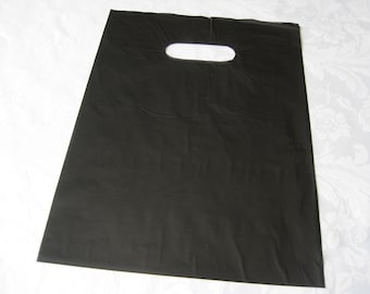 Black Plastic Bags, Plastic Shopping Bag, Plastic Gift Bag, Black Bag, Retail Merchandise Store Bags, Plastic Bag, 9x12, 50 BAGS