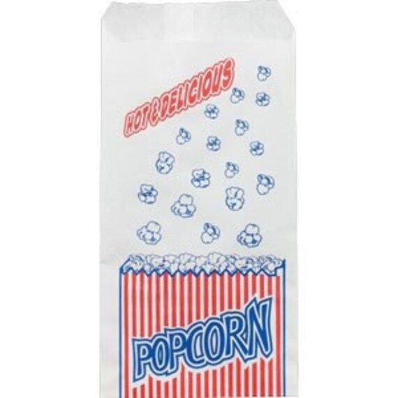 Items similar to 50 Popcorn Bags, Food Safe Bags, Red White and Blue