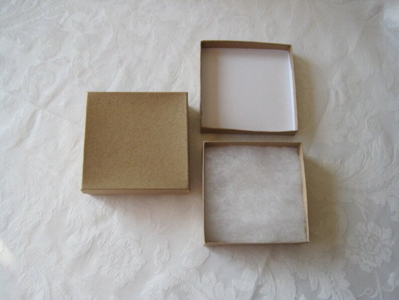 10 Brown Kraft Jewelry Gift Boxes, Small Gift Box, image 3