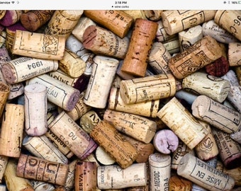 Wine Corks, Used Recycled, Natural Wine Corks for Crafts, Trivets, Bar Decor