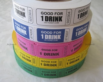 Drink Tickets, Good For One Drink, Wedding Reception, Free Drink Ticket, Host Bar, Drink Token, Cocktail Party, Free Alcohol, 2x1, 100/150