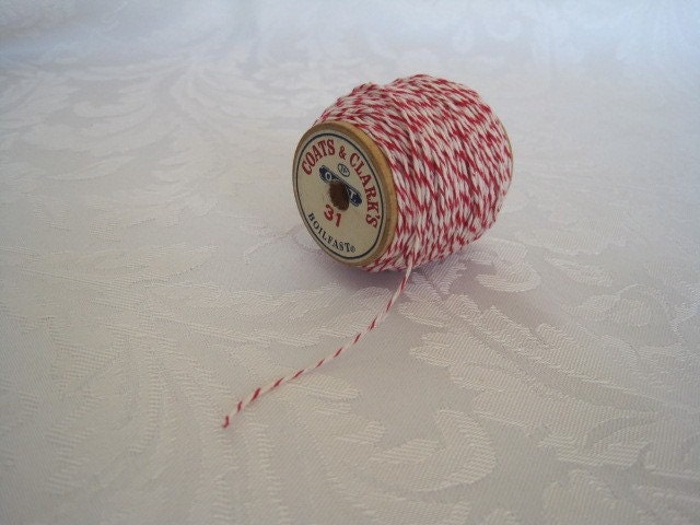 50 YARDS Cotton Twine, Cotton String, Bakers Twine, Christmas Stocking  Stuffer Filler, Gift Wrapping, Rustic Gift Wrap, on 2 Inch Wood Spool 