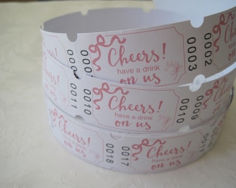 Drink Tickets, Drink Ticket, Wedding Party Reception, Host Bar, Cocktail Wine Party, Happy Hour, Drink On Us, Drink Token
