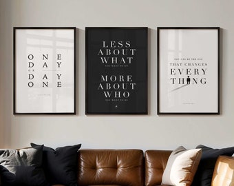 3 Pack Motivation Prints, Motivational Office Decor, Inspirational Posters, Entrepreneur Wall Art, Printable Office Definition Signs, Decor