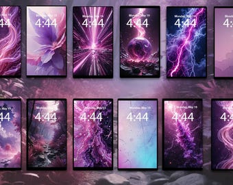 Purple Dreams Phone Wallpapers | Cosmic Fantasy & Galaxy Backgrounds | AI-Generated Digital Download mobile Lockscreen