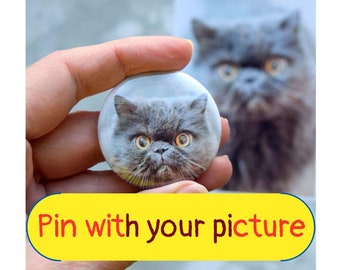 Broche con foto personalizada: Broche conmemorativo para mascotas