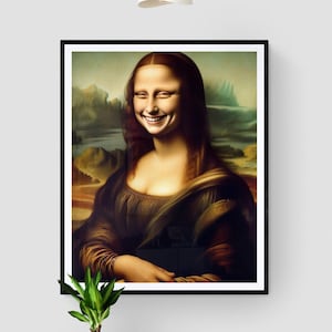 Mona Lisa wall art PNG file for print Digital download