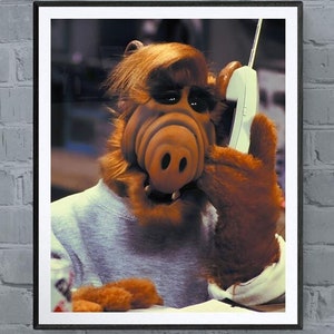 Póster de la serie de televisión Alf Descarga instantánea Arte de pared vintage ALF Diseño digital Retro