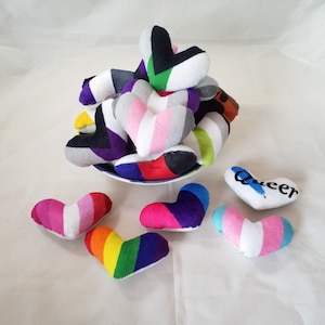 Mini PRIDE Heart Pillows - 24 flags!