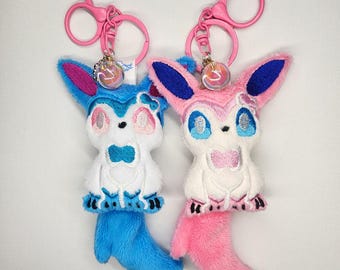 Sylveon Eeveelution Keychain Charm Plush