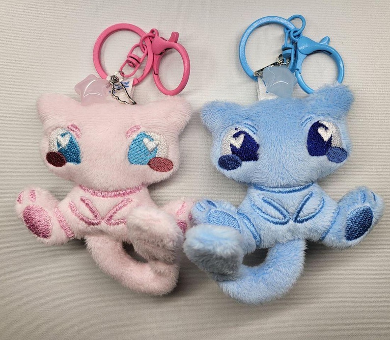 Mew Keychain Charm Plush (shiny OR Regular) - Etsy