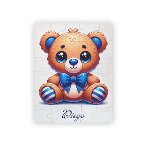 Kids' Puzzle "Bear" boy or girl - 30 Pieces (Personalization)