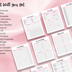 Event Planner Printable PDF Digital Planner Event Checklist , Guests ...