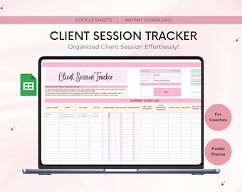 Clienn Session Tracker Tabelle Für Coaches, Kundenmangement, crm, Coach Spreadsheet, Coaching Tracker | Google Blatt