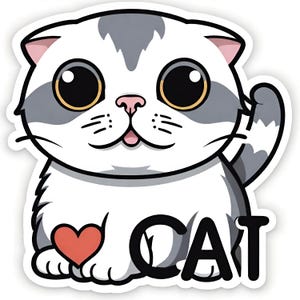 I love Cat Sticker Bubble-free stickers